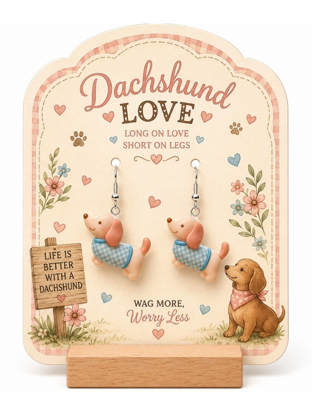 Dachshund Doxie Weiner Dog Hypoallergenic Fun Jewelry Hypoallergenic Earrings